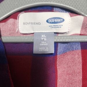 Old Navy Plaid Shirt in Red and Blue XL